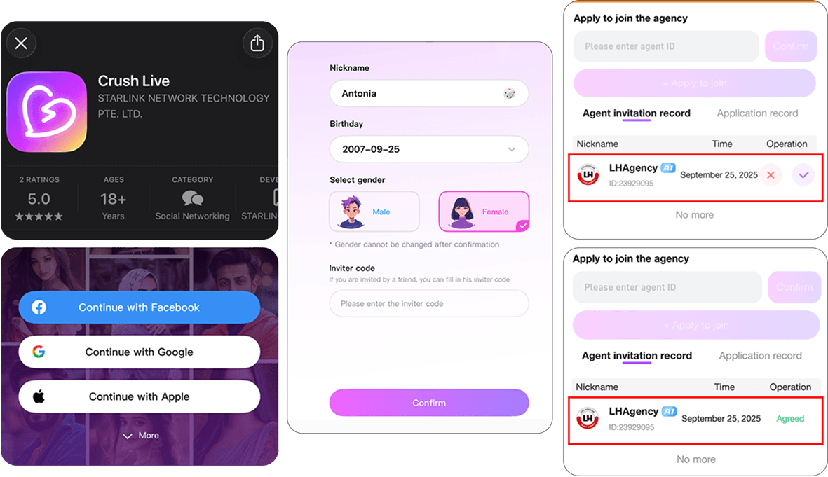 Crush Agency Registration
