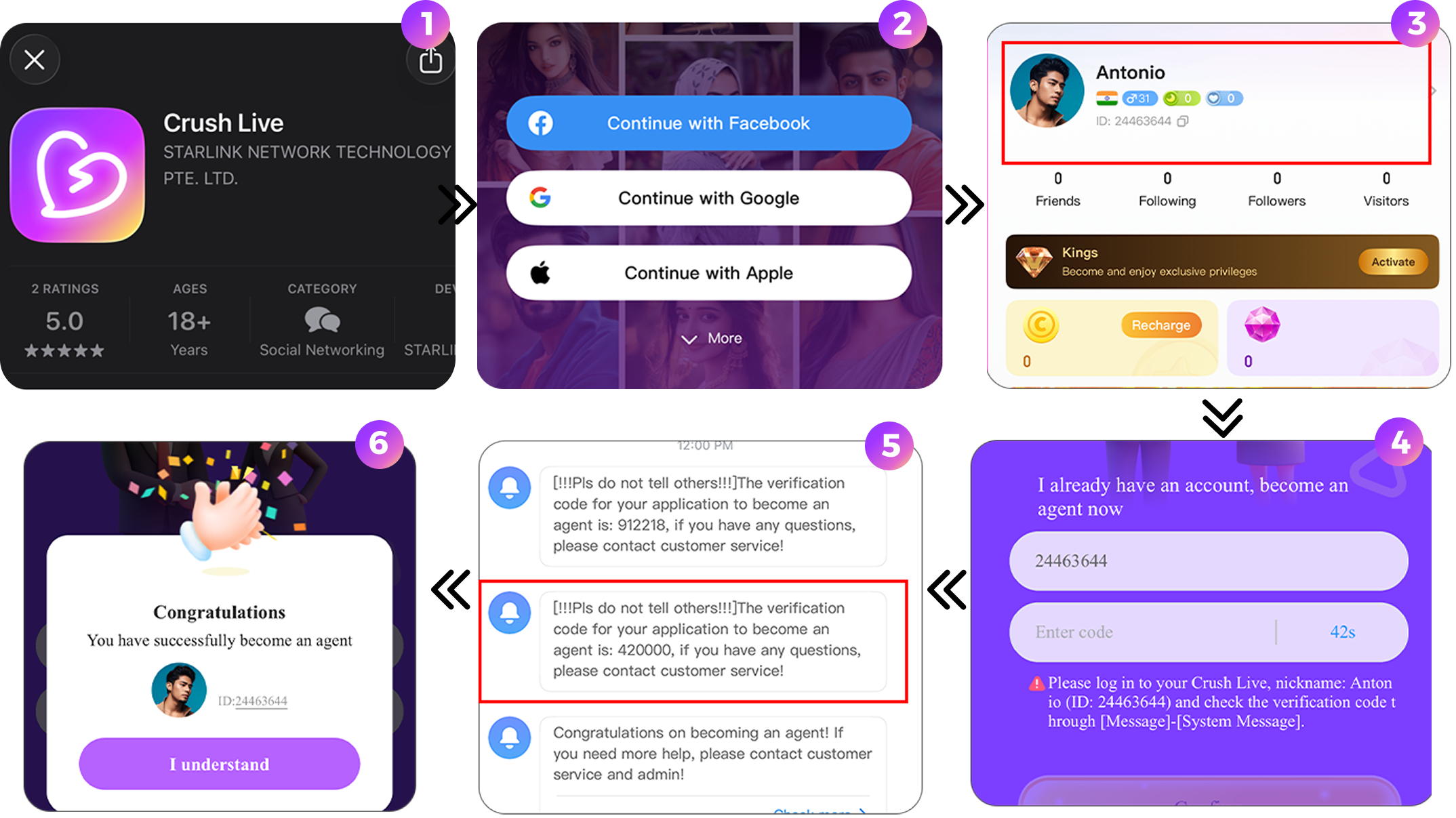 Crush Agency Registration